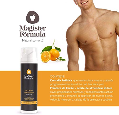 Gel Reductor Adelgazante y Anticelulítico 200ml con Aroma a Mandarina | Crema para Abdomen, Glúteos , Caderas y Brazos | Absorción rápida y anticelulitis | Reductor Corporal para Mujer y Hombre