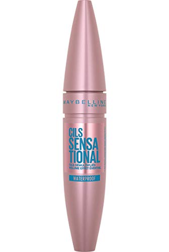 Gemey-Maybelline - Lash Sensacional - Volume Mascara Waterproof Negro - 1 verde negro, 9.4 ml