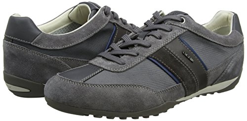 Geox U Wells C, Zapatillas para Hombre, Gris (Dark Grey), 43 EU