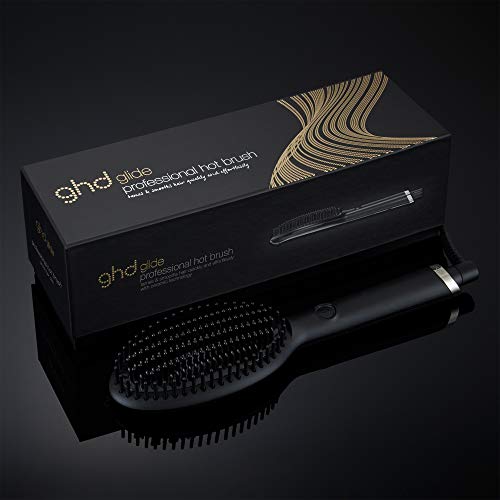 ghd glide - Cepillo eléctrico alisador de pelo con tecnología iónica, Negro