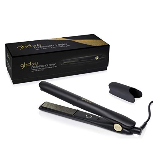 ghd gold styler - Plancha de pelo profesional para todo tipo de cabello, tecnología dual-zone, dos sensores para una temperatura homogénea, alisa, crea ondas o rizos + Neceser térmico plancha de pelo