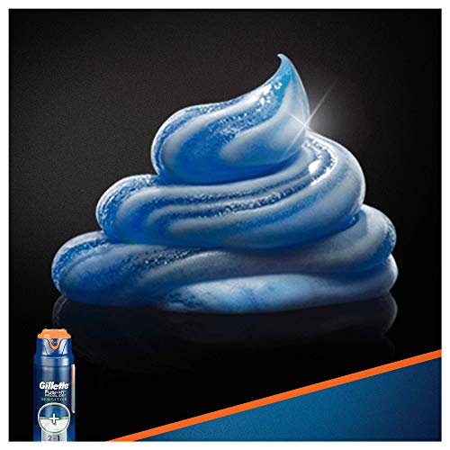 Gillette Fusion ProGlide Sensitive 2 En 1 Cool & Fresh Gel De Afeitado 170 ml, Para Piel Sensible