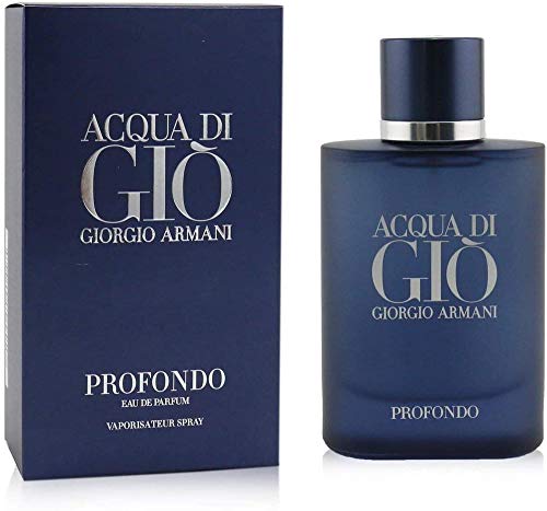 GIORGIO ARMANI ACQUA DI GIO Profondo Eau DE Parfum 75ML VAPORIZADOR Unisex Adulto, Negro, Único