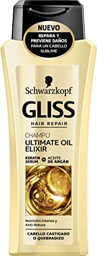 Gliss - Champú Ultimate Oil Elixir para Cabellos Quebradizos, 250ml