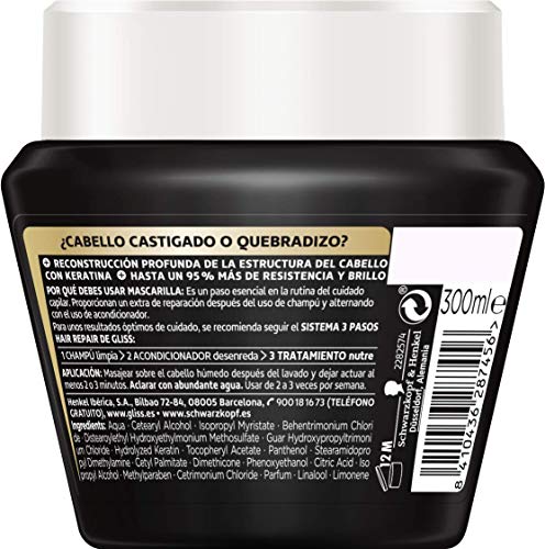 Gliss - Mascarilla Ultimate Repair para Cabellos Muy Dañados - 300ml - Schwarzkopf