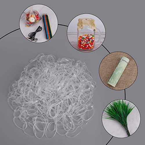 Gomas de Pelo Elástico, 2000 Pcs Transparente Mini Lazo de Pelo Banda de Goma con Caja para Trenzas Pequeño, Niñas Bebés, Especialmente para Menos Volumen de Cabello