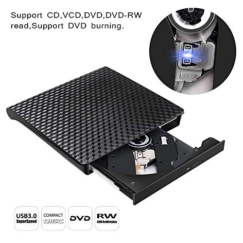 Grabadora DVD CD Externa USB 3.0 USB Type-C, USB Portátil C Quemador DVD RW Externo Óptico Superdrive Compatible con MacBook Pro/Air/iMac/Laptop/Windows/Chromebook/PC