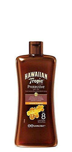 Hawaiian Tropic Tanning Oil MINI - Aceite Bronceador Solar con Protección SPF 8, Acelerador del Bronceado con Fragancia Tropical, Formato Viaje 100 ml