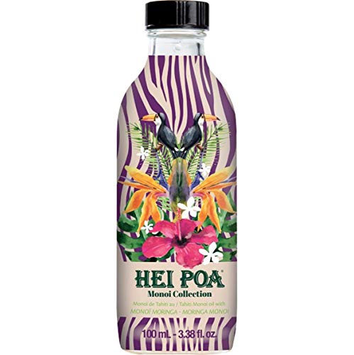 Hei Poa, Aceite corporal (Monoï Puro de Tahití, Perfume Moringa) - 100 ml.