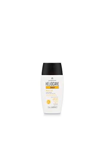 Heliocare 360° Water Gel SPF 50+ - Crema Solar Facial, Fotoprotector Avanzado, Ultraligera, Hidratante, Pieles Normales y Sensibles, Resistente al Agua, 50ml