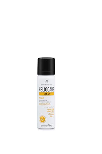 Heliocare 360º Airgel SPF 50+ - Crema Solar Facial Ligera, Fórmula Espuma, Frescura para Todo Tipo de Piel, Absorción Inmediata, Muy Alta Protección, 60ml