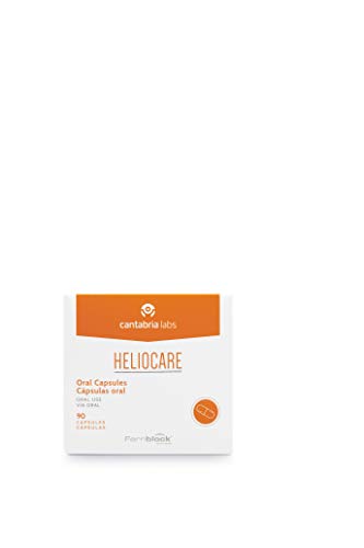 Heliocare Oral Cápsulas - Fotoprotección desde el Interior, Aumenta la Resistencia de la Piel al Sol, Acelera un Bronceado Natural y Homogéneo, 90 cápsulas