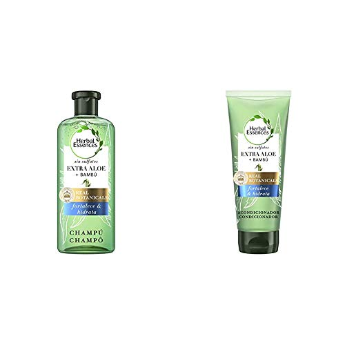 Herbal Essences Champú Bio: Renew sin Sulfatos con Aloe Intenso Y Bambú, en Colaboración con el Royal Botanic Gardens de KEW + Acondicionador Bio: Renew sin Sulfatos con Aloe Intenso Y Bambú