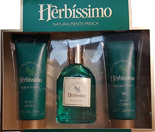 HERBISSIMO COLONIA ENEBRO ESTUCHE 3 PIEZAS COLONIA 60 ML GEL 75 ML Y BODY MILK 75 ML