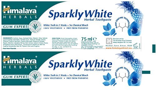 Himalaya Sparkly White, Pasta de Dientes Natural con Efecto Blanqueador - 75 ml