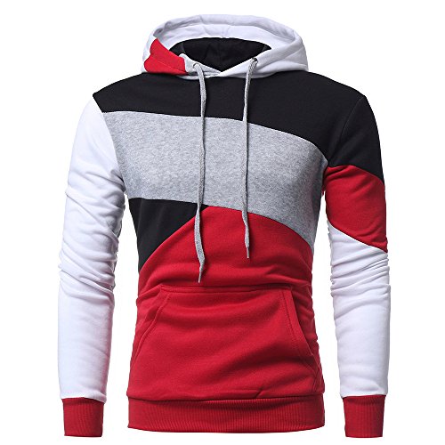 Hombres Sudadera con Capucha Casual Tops Deporte Blusa Manga Larga De Patchwork Blanca Beisbol Divertidas Camuflaje Calavera Camisas Otoño riou