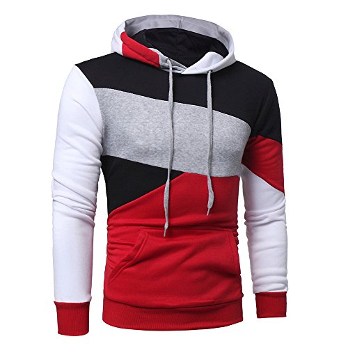 Hombres Sudadera con Capucha Casual Tops Deporte Blusa Manga Larga De Patchwork Blanca Beisbol Divertidas Camuflaje Calavera Camisas Otoño riou