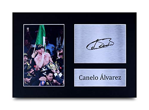 HWC Trading Canelo Alvarez A4 Sin Marco Regalo De Visualización De Fotos De Impresión De Imagen Impresa Autógrafo Firmado por Los Fanáticos del Boxeo