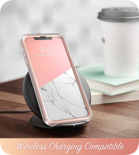 i-Blason Funda iPhone XS 360 Grados Carcasa [Cosmo] Antigolpes Case Brillante con Protector de Pantalla Integrado para iPhone XS 5.8 Pulgadas Mármol