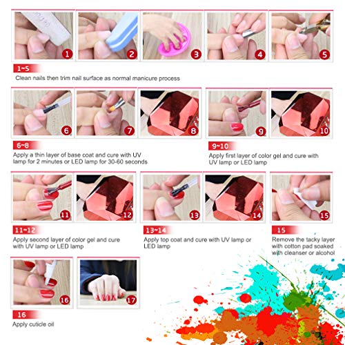 Inagla Esmaltes Semipermanentes de Pastel, 20 Colores de Esmaltes de Uñas en Gel UV LED para Manicura