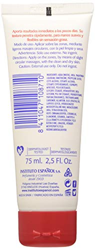 Instituto Español Urea Ultra Hidratación Crema reparadora avanzada para piel áspera o seca, 20% urea, 75 ml