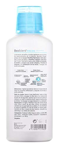 ISDIN Bexident Encías Uso Diario Colutorio, Previene el sangrado y la inflamación por gingivitis, Higiene bucal diaria 1 x 250 ml