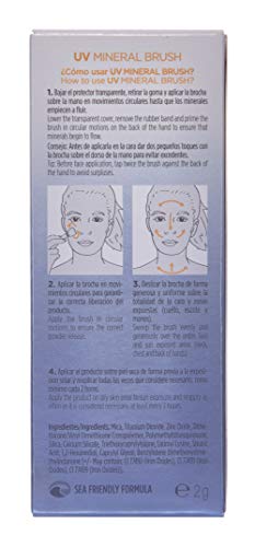 Isdin Fotoprotector UV Mineral Brush SPF 50+, Protector Solar Facial de Uso Diario on the Go, Activos Antipolución, Matificante, Acabado Invisible, 2 g