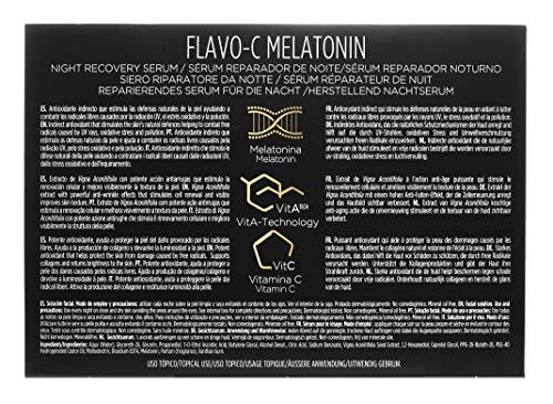 Isdin Isdinceutics Flavo-C Melatonin Serum Reparador de Noche | Ayuda a Estimular las Defensas Antioxidantes de la Piel Durante la Noche Monodosis 30 x 2ml