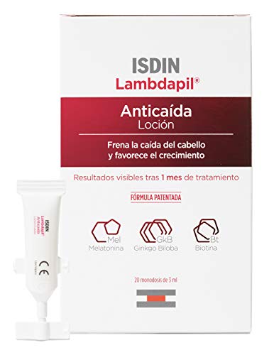 Isdin Lambdapil Loción Anticaída - Aumenta la densidad de tu cabello - 20 x 3 ml