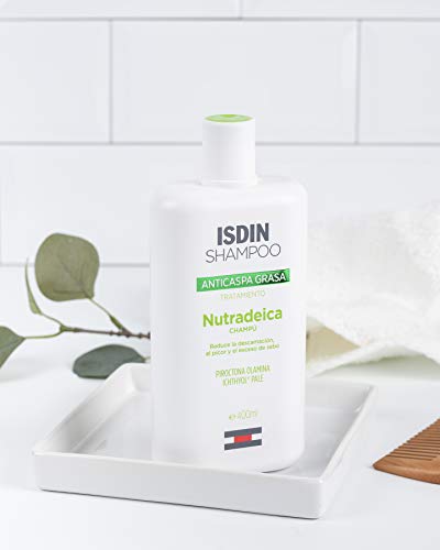 Isdin Nutradeica Champú Anticaspagrasa, Reduce la Descamación, el Picor y el exceso de Sebo 1 x 400ml