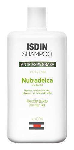 Isdin Nutradeica Champú Anticaspagrasa, Reduce la Descamación, el Picor y el exceso de Sebo 1 x 400ml