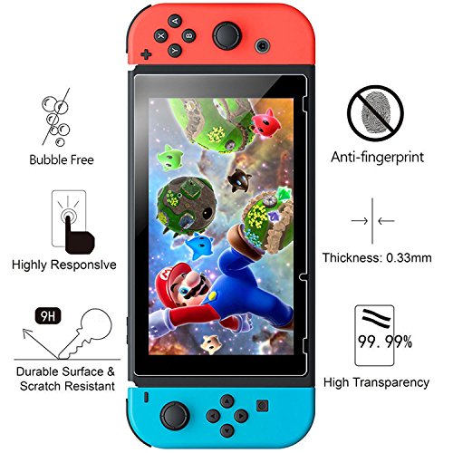 ivoler [2 Unidades] Protector de Pantalla para Nintendo Switch, Cristal Vidrio Templado Premium