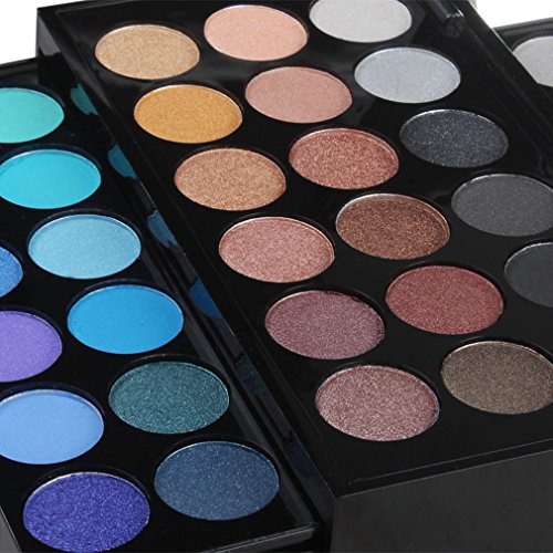 JasCherry 148 Colores Sombra De Ojos Paleta de Maquillaje Cosmética - Incluye Corrector, Blush, Polvos Compactos, Polvo de Cejas y Brillo de Labios