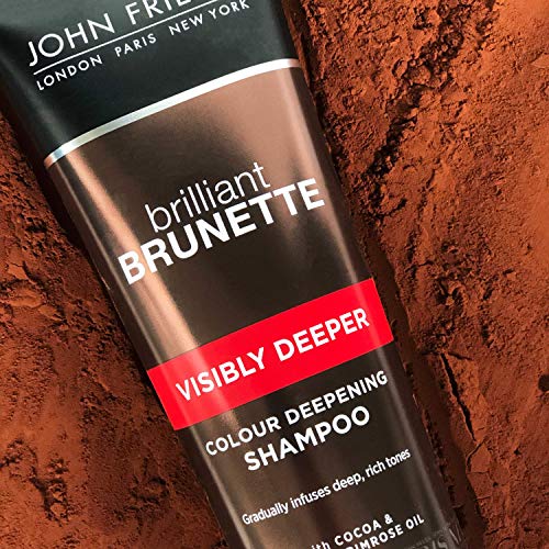 John Frieda Champú Intensificador de Color Brilliant Brunette 250ml, Pelo Castaño y Moreno, Tonos Oscuros (2533500)