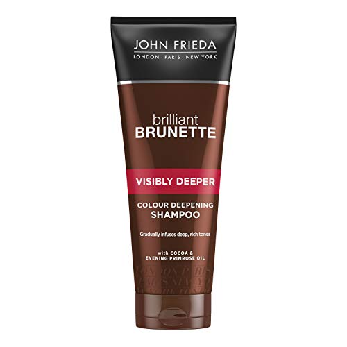 John Frieda Champú Intensificador de Color Brilliant Brunette 250ml, Pelo Castaño y Moreno, Tonos Oscuros (2533500)