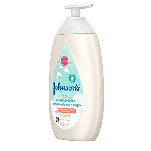 Johnson's Baby CottonTouch Loción Cara y Cuerpo, 24 horas de Hidratación - 3 x 500 ml