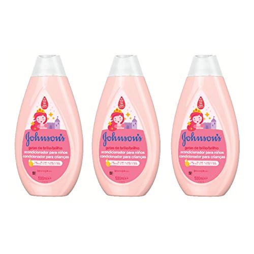 Johnson's Baby Gotas de Brillo - Acondicionador para niños, 3 x 500 ml