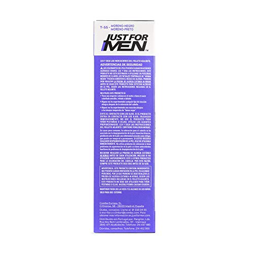 Just For Men, Touch of Grey, Tinte Pelo Reductor de Canas para Hombres, Reduce parcialmente las Canas, Moreno Negro, 40 g