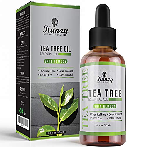 Kanzy Aceite Arbol del Te 60ml Natural Tea Tree Oil Perfecto Tratamiento para Cara, Cuerpo, Piel y Cabello Aceite Esencial Arbol te Bio