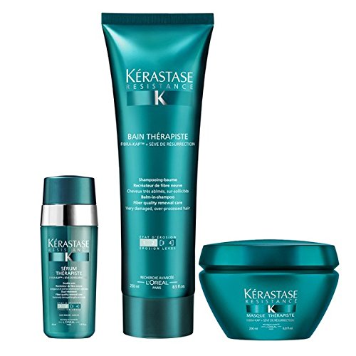 KÉRASTASE Resistance therapiste Champú 250 ml, Masque 200 ml y suero 30 ml Trio