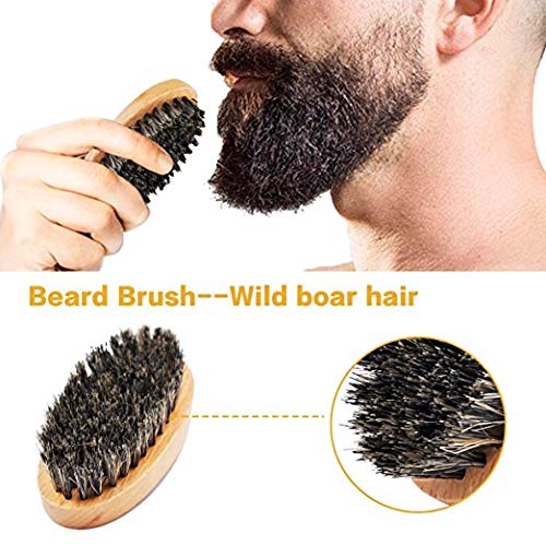 Kit Cuidado Set Barba con Libre Champu Barba,Peine Barba,Cepillo Barba,Aceite Barba,Balsamo Barba,Barba Tijeras,Bolsa de Almacenamiento,Eletronic Barba Libro,Regalos Originales Para Hombre