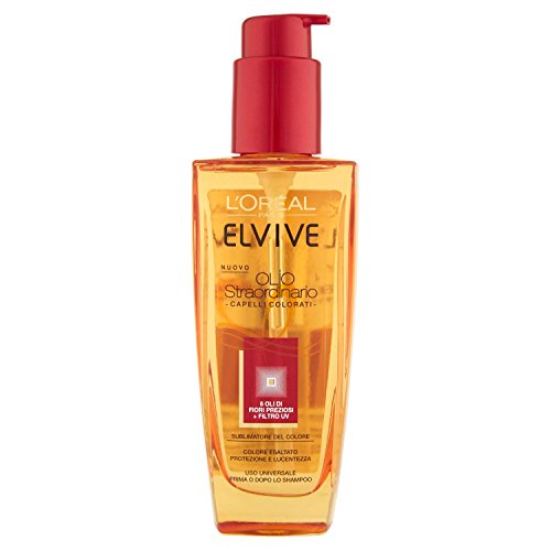 L 'Oréal Paris Elvive Aceite excepcional Tratamiento Nutriente, 100 ml para pelo teñido o seco