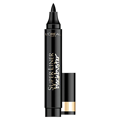 L´Oréal Paris Make Up Artist Eyeliner Super Liner Blackbuster, Lápiz de Ojos Trazo Fino y Grueso, Color Negro