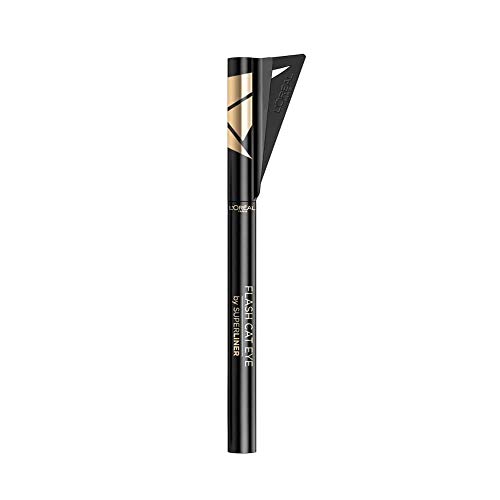 L´Oréal Paris Make Up Artist Superliner Flash Cat Eye, Eyeliner Líquido, Color Negro