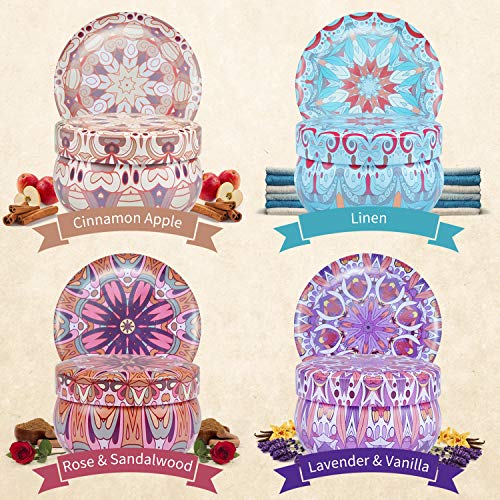 LA BELLEFÉE Velas Perfumadas Bohemias Arománticas Aromaterapia 100% Cera de Soja Set de Regalo Cumpleaños San Valentín Bodas Navidad Aniversarios Festivales Bautismos