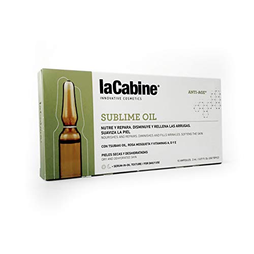 La Cabine Ampollas Aceite Sublime - Mix de Aceites Faciales Naturales con Aceite de Rosa Mosqueta - Antiarrugas, Cicatrizante y Reparador