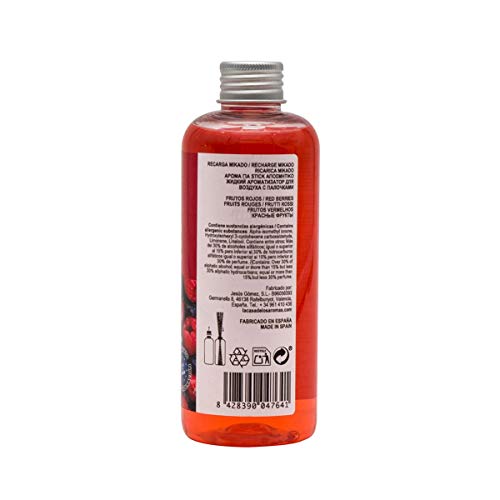 LA CASA DE LOS AROMAS Mikado Reposicion 250 Ml Sin Varillas (Frutos Rojos, 1)