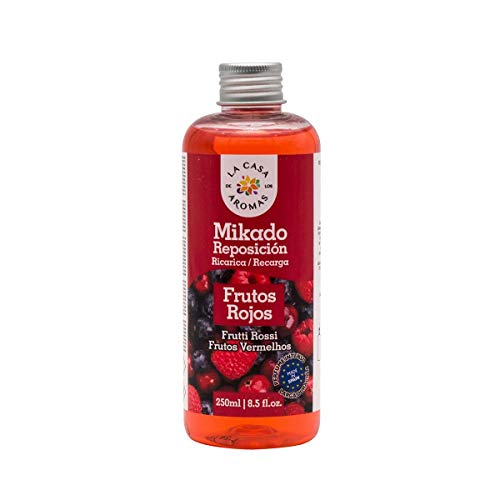 LA CASA DE LOS AROMAS Mikado Reposicion 250 Ml Sin Varillas (Frutos Rojos, 1)