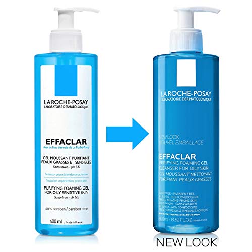 La Roche-Posay, Crema gel mousse limpiador facial, 400 ml