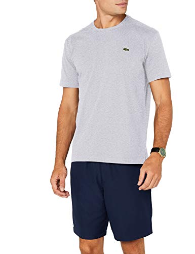 Lacoste TH7618, Camiseta para Hombre, Gris (Argent Chiné Cca), Large (Talla del fabricante: 5)